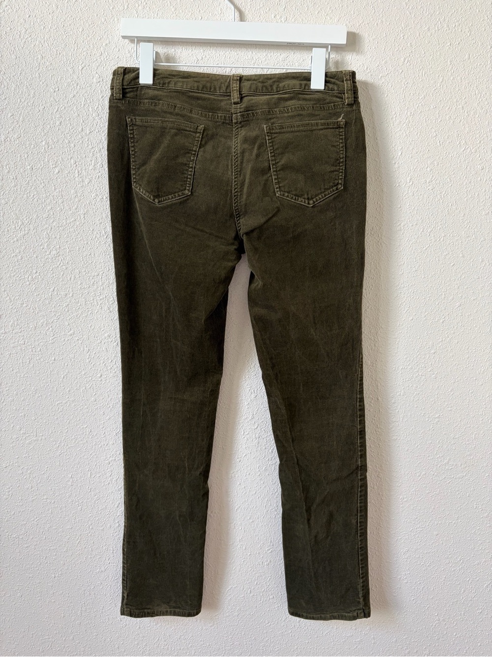 Eileen Fisher Corduroy Pants Olive Green Size 4 Fall Cotton Casual - Picture 2 of 6